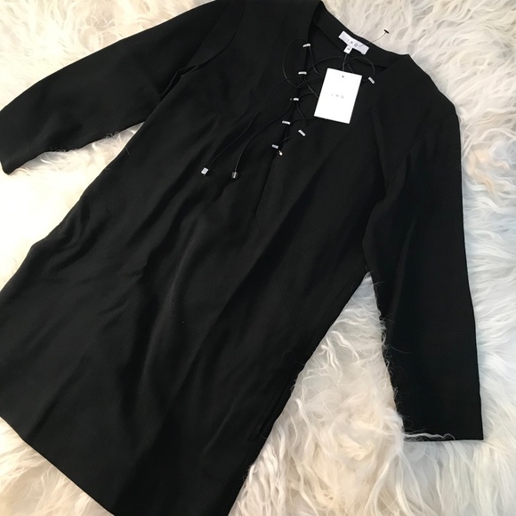 IRO Front Lace-Up Virgin Wool Blend Dress - Picture 4 of 11